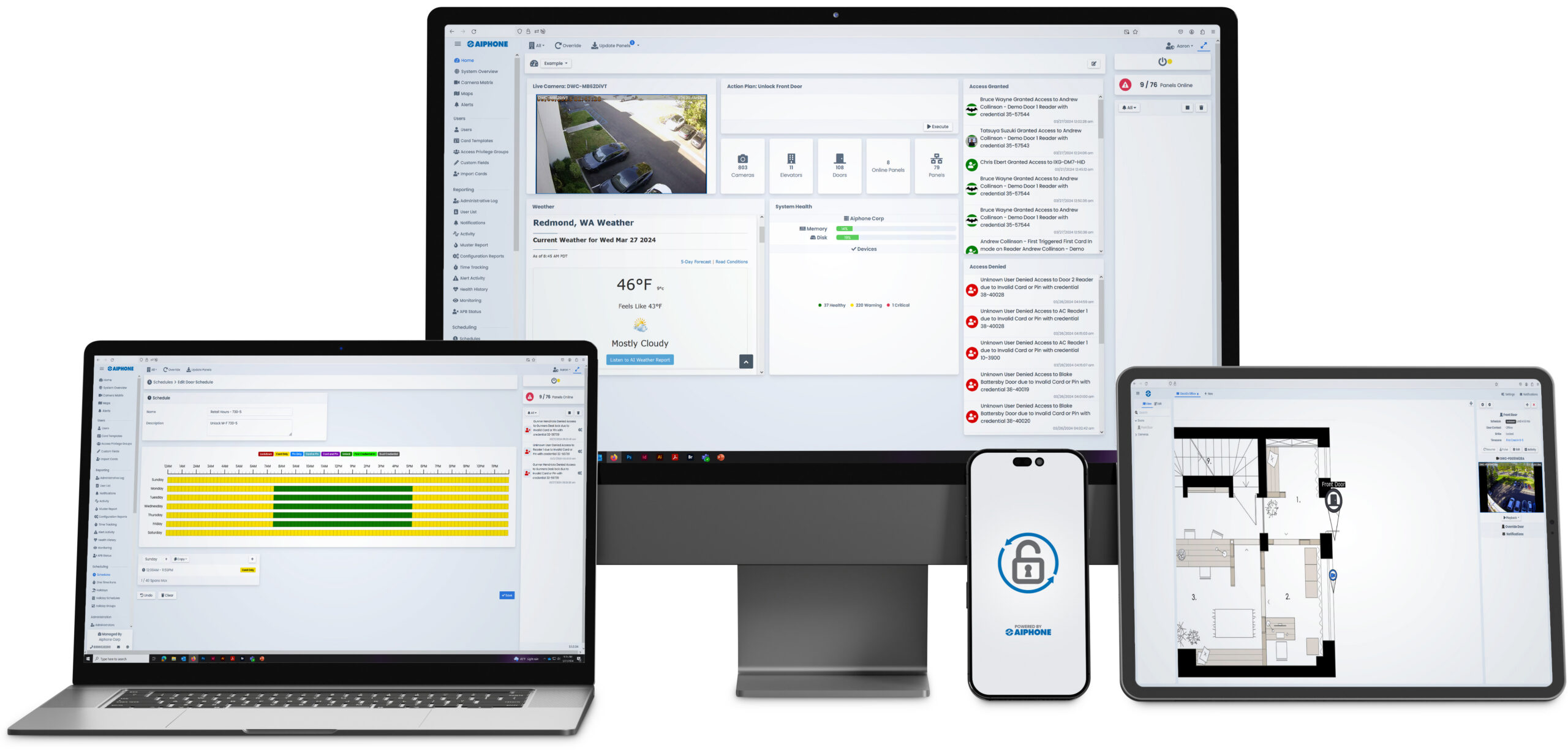 Aiphone AC Nio access control software, controller and mobile credential