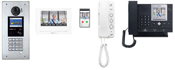 Aiphone GT Series multi-tenant video intercom entrance and tenant stations