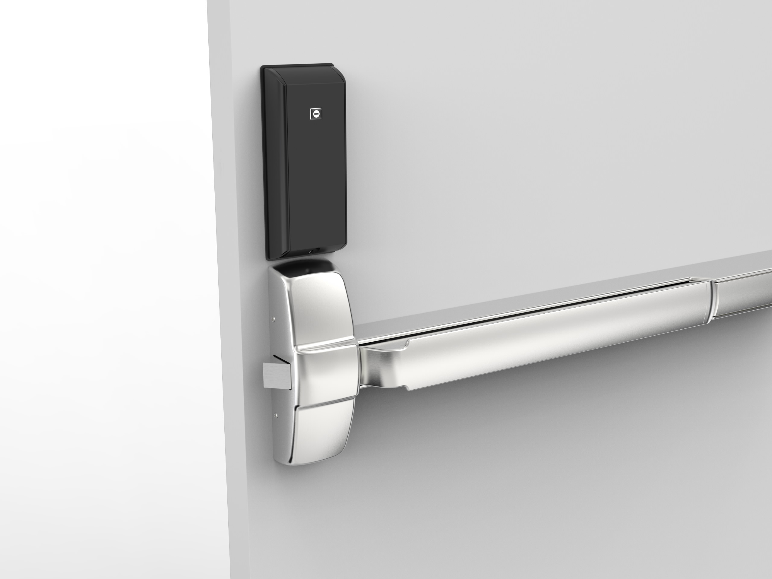 ASSA ABLOY connected exit device and intelligent access hardware for a complete commercial door opening